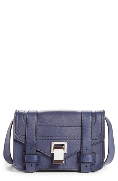 Shop Proenza Schouler Mini Ps1 Leather Crossbody Bag - Purple In Indigo