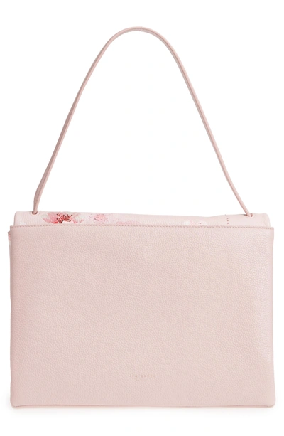 Shop Ted Baker Jayde Soft Blossom Leather Shoulder Bag - Pink In Light Pink