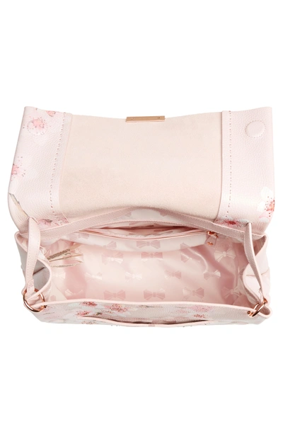 Shop Ted Baker Jayde Soft Blossom Leather Shoulder Bag - Pink In Light Pink