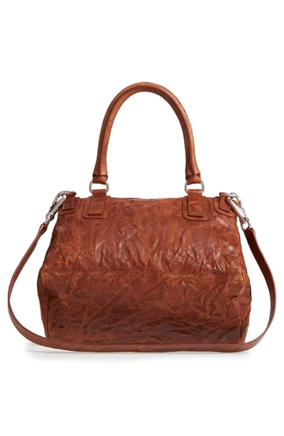 Shop Givenchy 'medium Pepe Pandora' Leather Satchel - Brown In Cognac