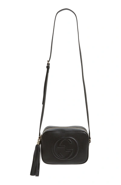 Shop Gucci Disco Leather Bag In 1000 Nero