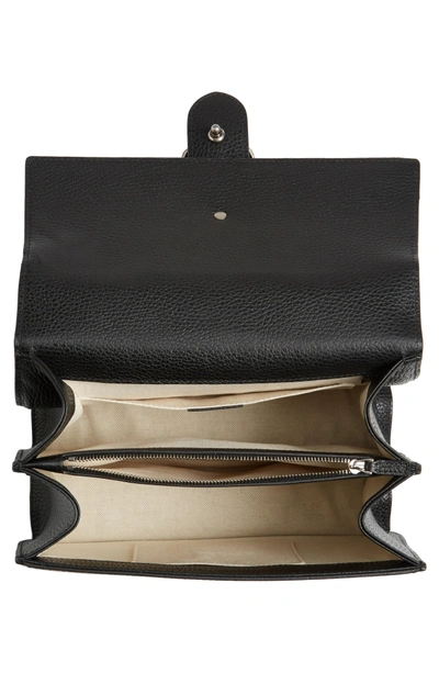 Shop Gucci Medium Dionysus Leather Top Handle Satchel In Nero/ Vrv/ Black Diamond