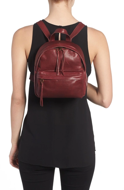 Shop Madewell Mini Lorimer Leather Backpack In Dark Cabernet