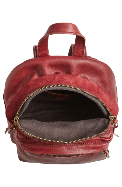 Shop Madewell Mini Lorimer Leather Backpack In Dark Cabernet