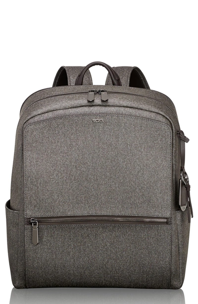 Shop Tumi Stanton Becca Coated Canvas Backpack - Grey In Earl Grey