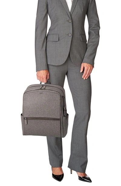 Shop Tumi Stanton Becca Coated Canvas Backpack - Grey In Earl Grey