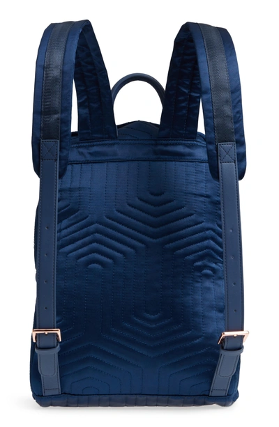 Shop Ted Baker Akija Quilted Bow Backpack - Blue In Navy