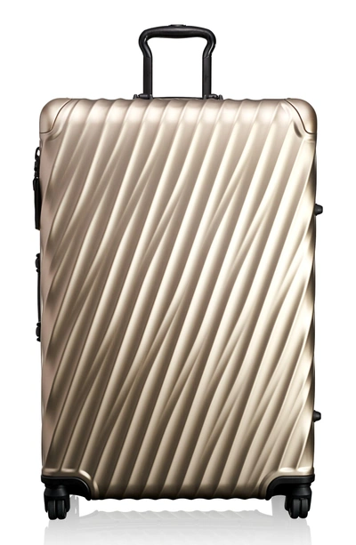 Shop Tumi 19-degree 30-inch Aluminum Spinner Packing Case - White In Ivory Gold