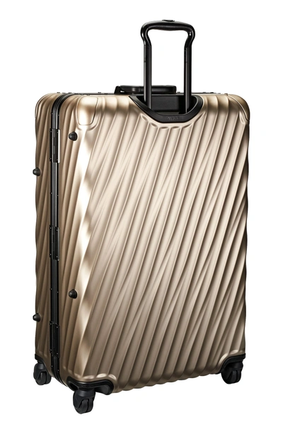 Shop Tumi 19-degree 30-inch Aluminum Spinner Packing Case - White In Ivory Gold