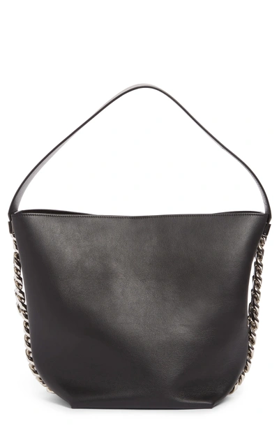 Shop Givenchy Infinity Calfskin Leather Bucket Bag - Black