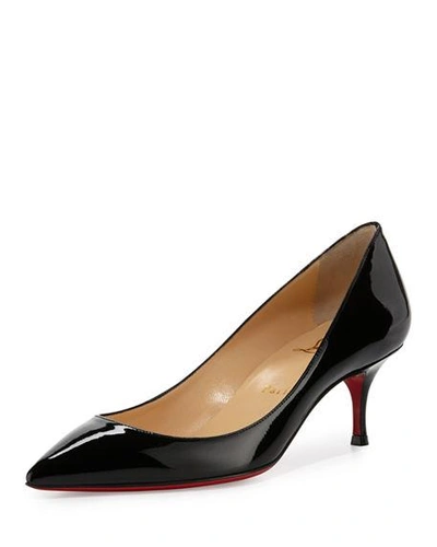 Shop Christian Louboutin Pigalle Follies Degrade Patent Red Sole Pumps In Black