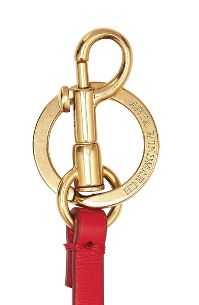 Shop Anya Hindmarch Build A Bag Genuine Mink Fur Tassel Bag Charm - Red In Bright Red