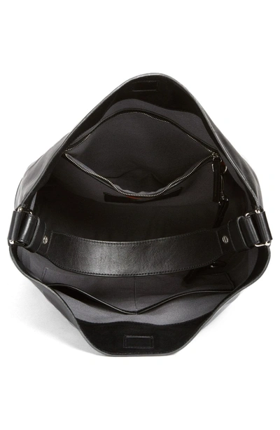 Shop Shinola Relaxed Leather Hobo Bag - Black