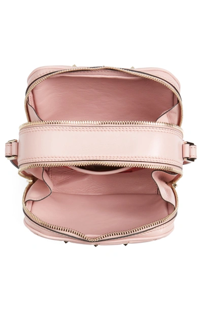 Shop Valentino Rockstud Leather Camera Crossbody Bag - Pink