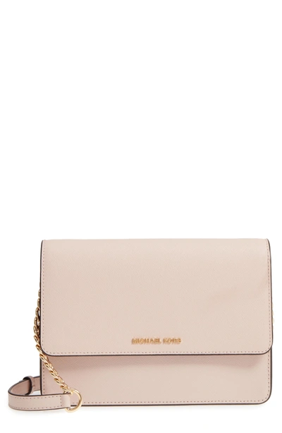 Michael Michael Kors Large Daniela Leather Crossbody Bag - Pink In Soft Pink