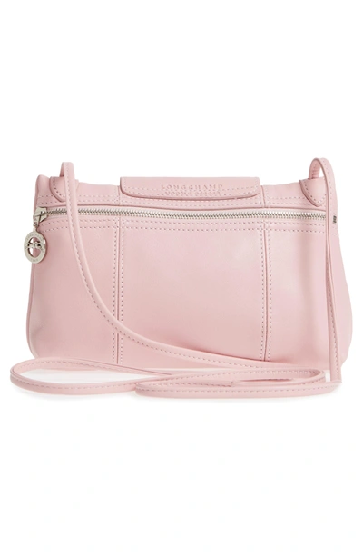 Shop Longchamp Le Pliage - Cuir Crossbody Bag - Pink In Girl