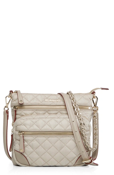 Shop Mz Wallace Downtown Crosby Crossbody - Beige In Atmosphere