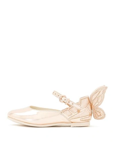 Shop Sophia Webster Chiara Butterfly-wing Flat, Pink, Toddler/youth