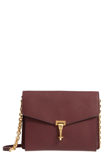 Shop Burberry Macken Leather Derby Crossbody Bag - Red In Mahogany Red