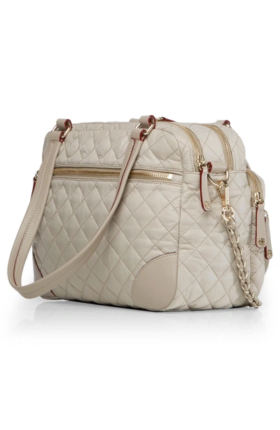 Shop Mz Wallace Crosby Quilted Bedford Nylon Tote - Beige In Atmosphere