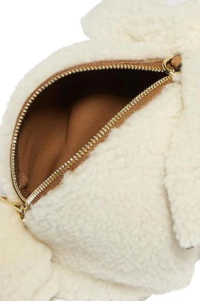 Shop Loewe Bunny Shearling And Leather Shoulder Bag