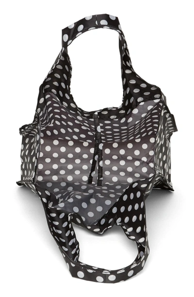 Shop Kate Spade Polka Dot Reusable Shopping Tote In Black