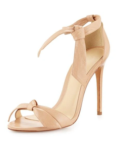 Shop Alexandre Birman Clarita Bow-tie Leather Sandals, Nude