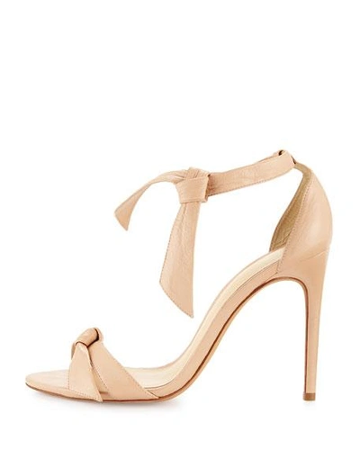 Shop Alexandre Birman Clarita Bow-tie Leather Sandals, Nude