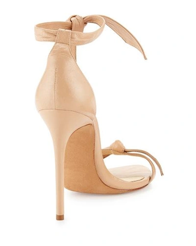 Shop Alexandre Birman Clarita Bow-tie Leather Sandals, Nude