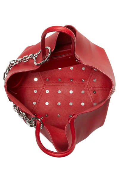 Shop Alexander Wang Small Roxy Leather Bucket Bag - Red In Lipstick