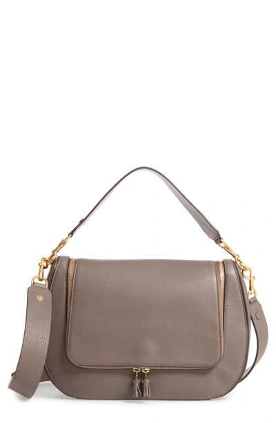 Shop Anya Hindmarch Maxi Vere Leather Satchel - Grey In Porcini