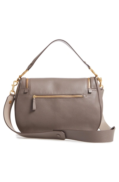 Shop Anya Hindmarch Maxi Vere Leather Satchel - Grey In Porcini