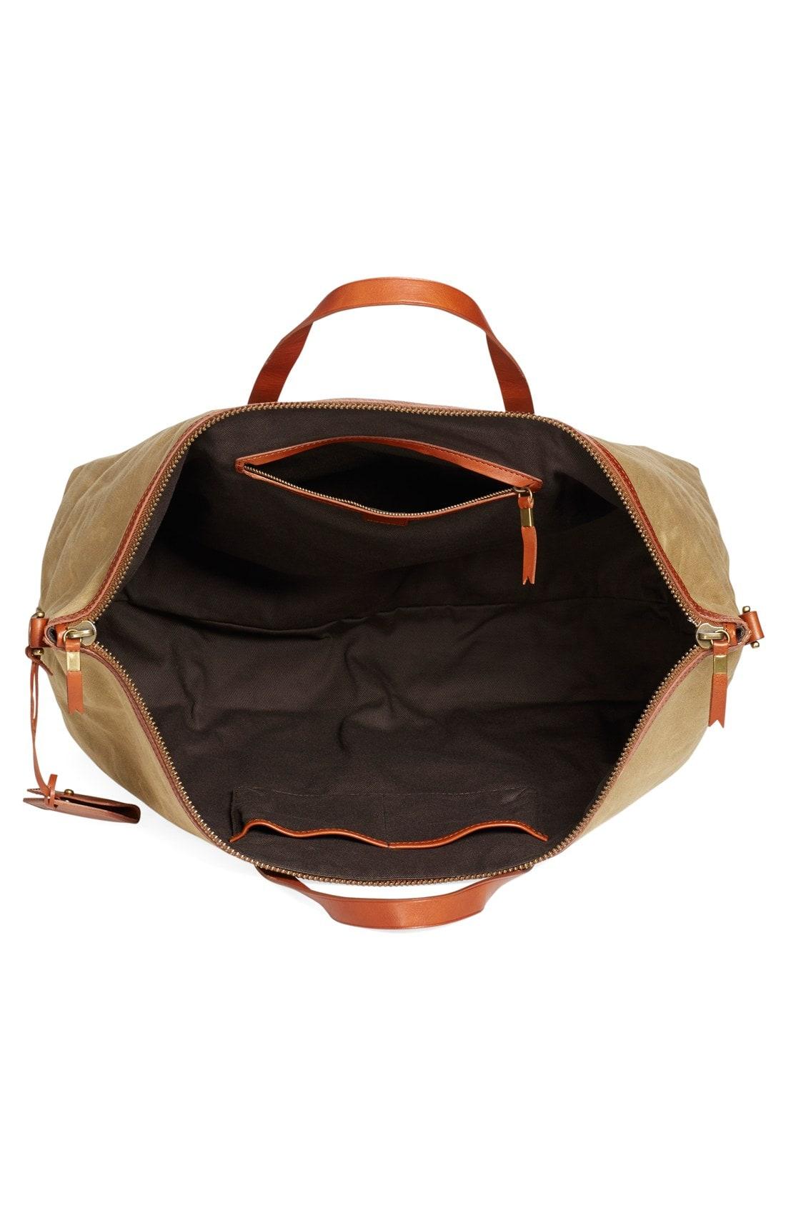 Madewell The Transport Canvas Weekend Bag Beige In Truffle ModeSens