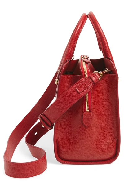 Shop Ferragamo Small Today Leather Satchel - Red In Lipstick