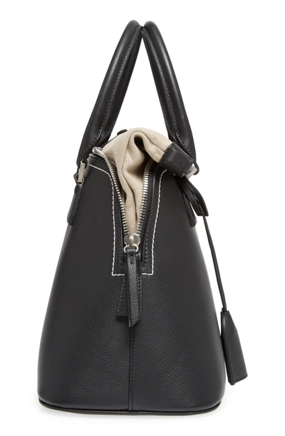 Shop Maison Margiela Medium 5ac Leather Handbag - Black