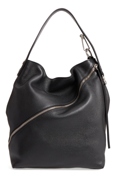 Shop Proenza Schouler Medium Leather Hobo Bag - Black