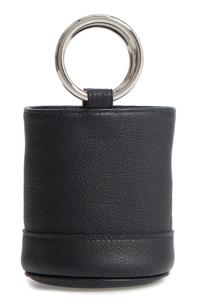 Shop Simon Miller Bonsai Pebbled Leather Bucket Bag - Black