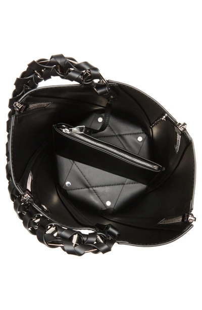 Shop Proenza Schouler Medium Hex Zip Leather Bucket Bag - Black