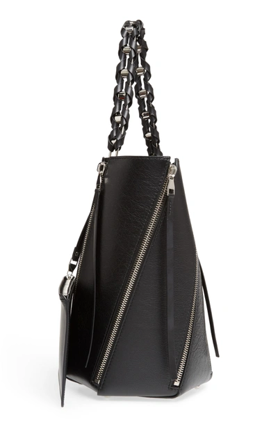 Shop Proenza Schouler Medium Hex Zip Leather Bucket Bag - Black