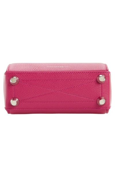 Shop Alexander Mcqueen Leather Box Bag - Purple In Fuxia