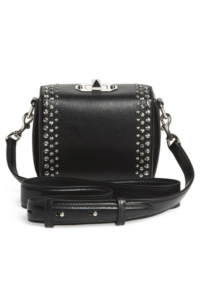 Shop Alexander Mcqueen Box Bag 16 Studded Leather Bag In Black
