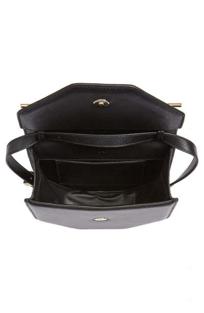 Shop M2malletier Amor Fati Single Calfskin Leather Shoulder Bag - Black In Black/ Gold