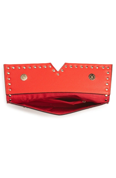 Shop Sondra Roberts Studded Faux Leather Clutch - Red