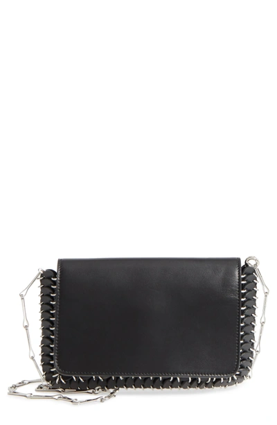 Shop Paco Rabanne Mini Calfskin Shoulder Bag - Black