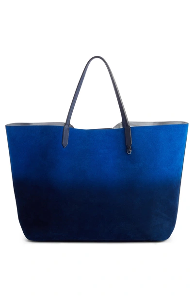 Shop Givenchy Antigona Reversible Logo Tote - Blue In Blue/ Silver