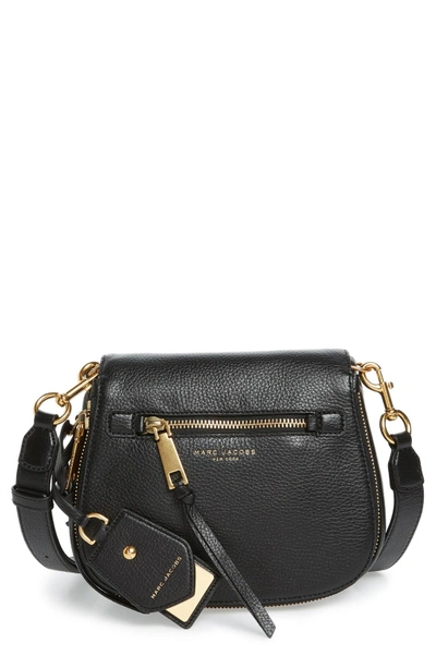 Shop Marc Jacobs Small Recruit Nomad Pebbled Leather Crossbody Bag - Black