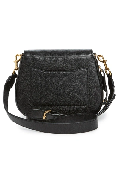 Shop Marc Jacobs Small Recruit Nomad Pebbled Leather Crossbody Bag - Black