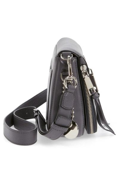 Shop Marc Jacobs Small Recruit Nomad Pebbled Leather Crossbody Bag - Grey In Shadow
