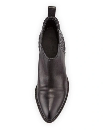 Shop Alexander Wang Kori Leather Tilt-heel Boots, Black