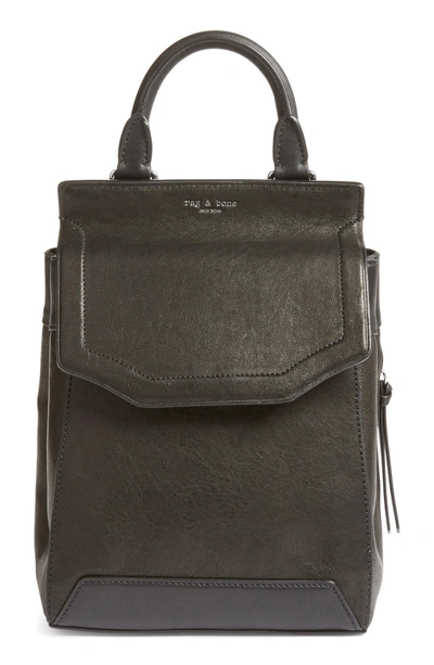 Shop Rag & Bone Small Pilot Ii Leather Backpack - Black